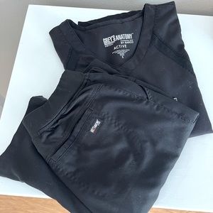 Black Greys Anatomy scrub set-small